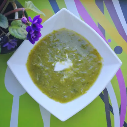 Зелёный сельдереевый суп