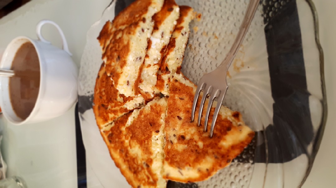 Яично-творожный блин с рисовой мукой