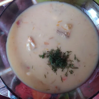 Суп из горбуши со сливочным вкусом