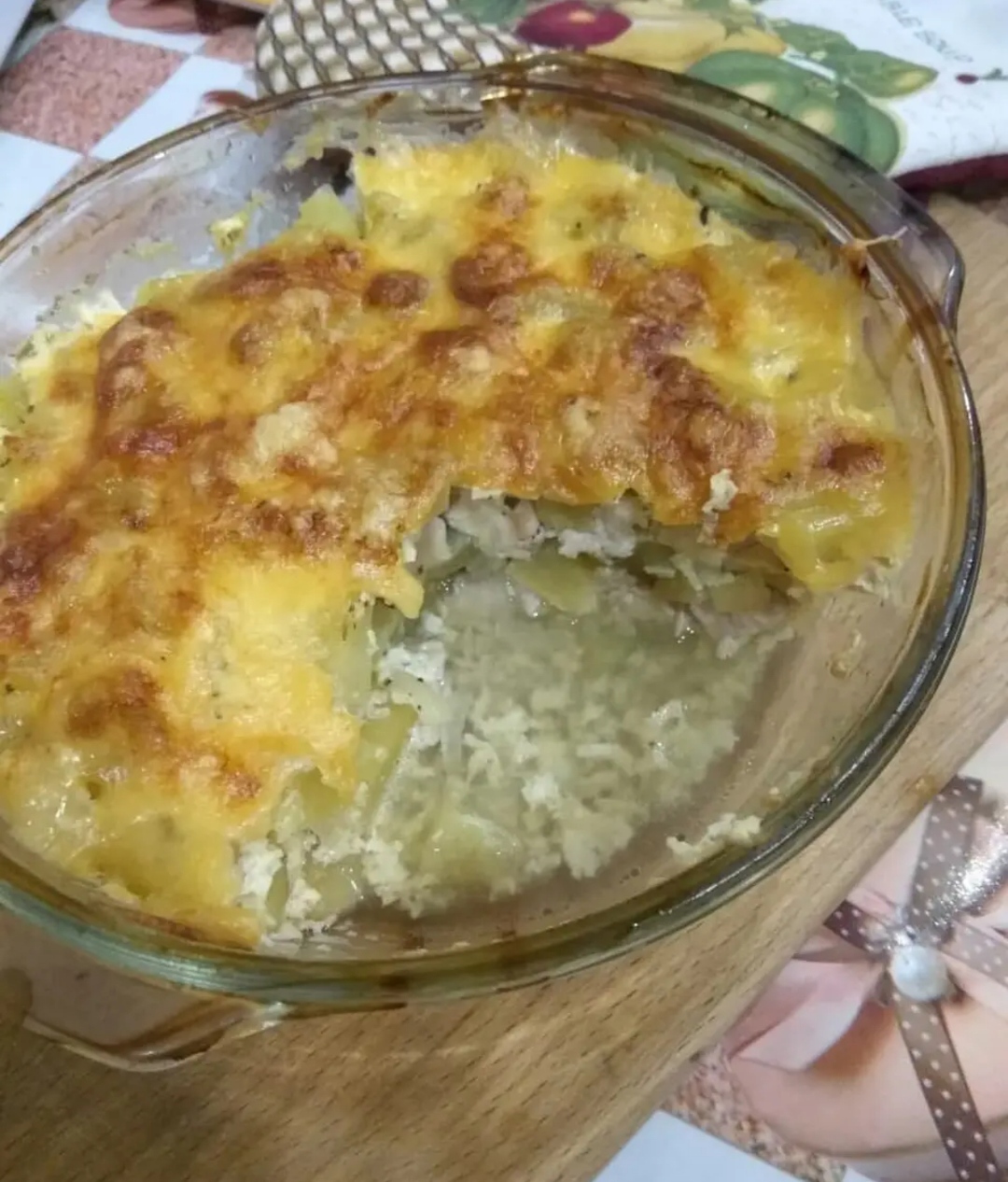 Запеканка с картошкой и курицей