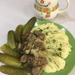 Куриная печень со сливками