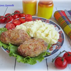 Котлеты "Сочные" с кабачком, запечённые в духовке