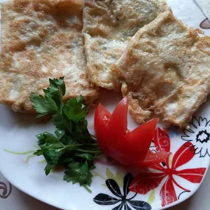 Лаваш с сыром и зеленью