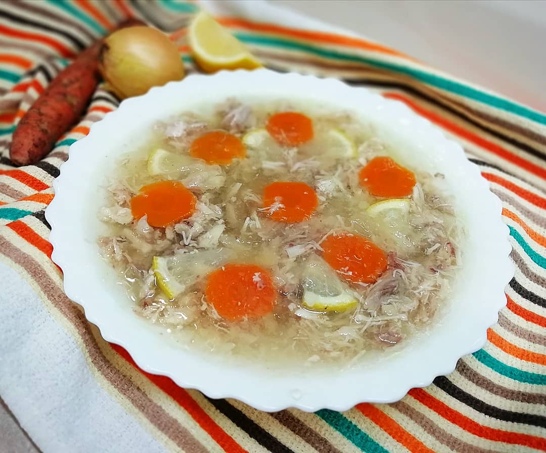 Холодец с курицей,свининой и лимоном🍲🥕🍋