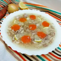 Холодец с курицей, свининой и лимоном🍲🥕🍋