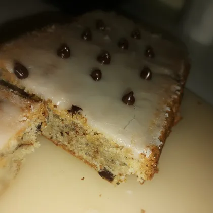 Миндальный кекс с шоколадом