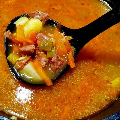 Острый испанский суп с колбасками 🍲