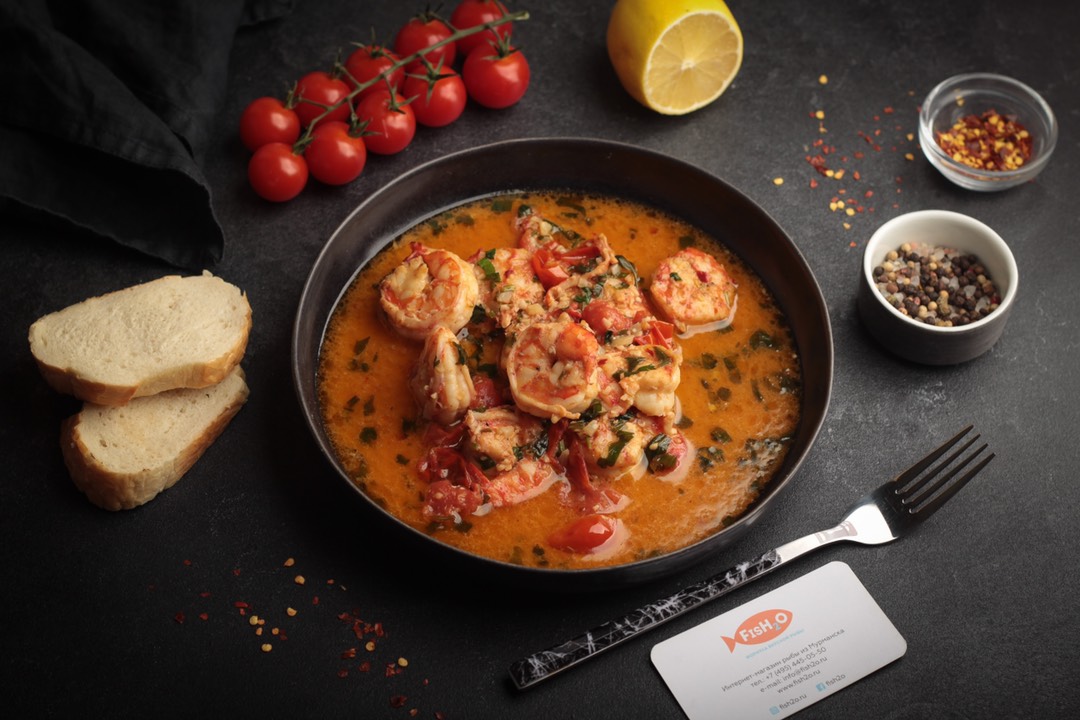 Ароматные креветки в чесночном соусе