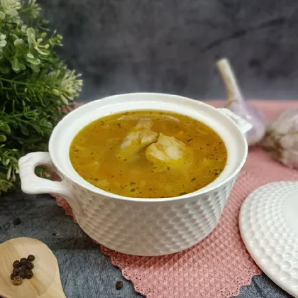 Куриный суп с вермишелью и тыквой