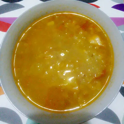 Суп из красной чечевицы с томатом
