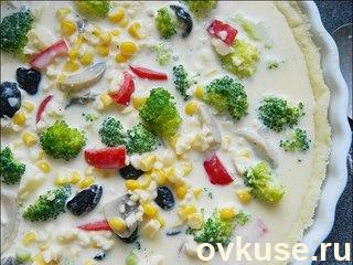 Вегетарианский овощной киш