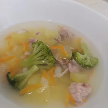 Суп с кабачком и брокколи