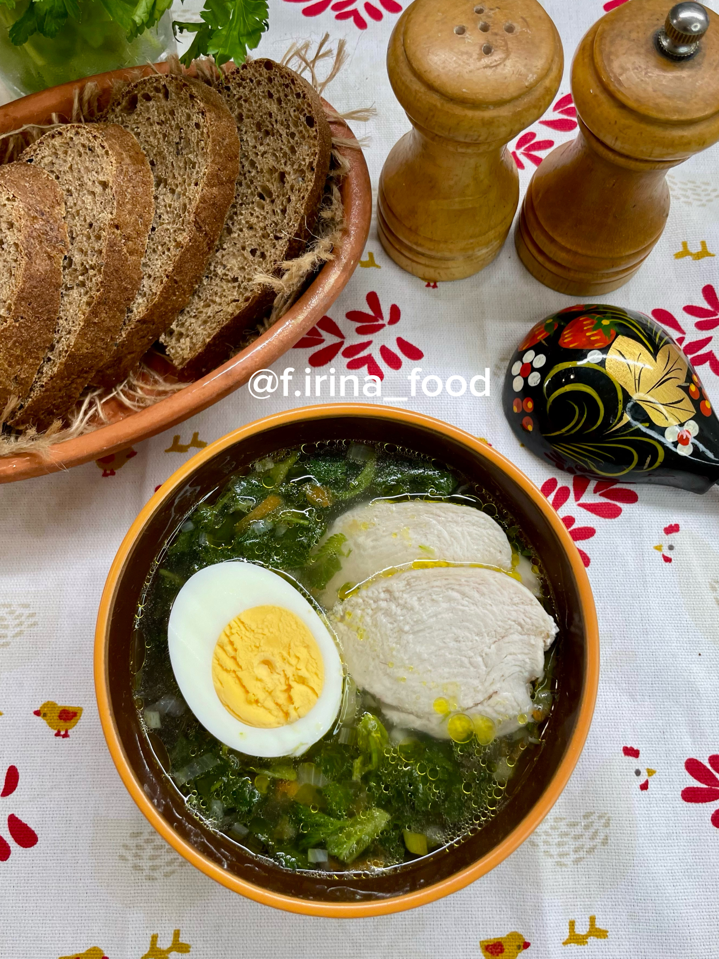 Крапивный суп с рисом 