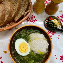 Крапивный суп с рисом 