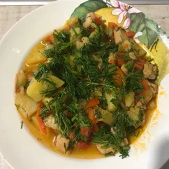 Овощное рагу с мясом