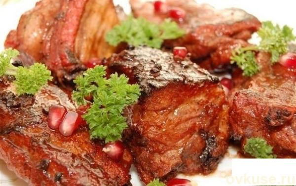 Ребрышки в гранатовом соке с хересом