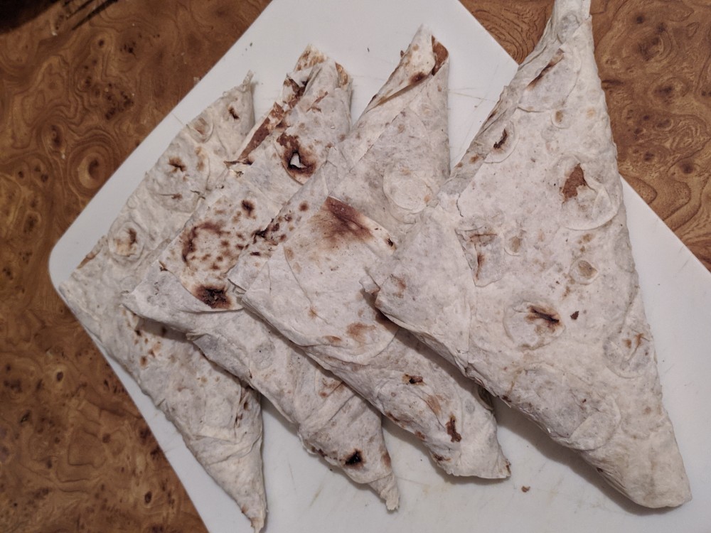 Треугольники из лаваша с сыром и с творогом