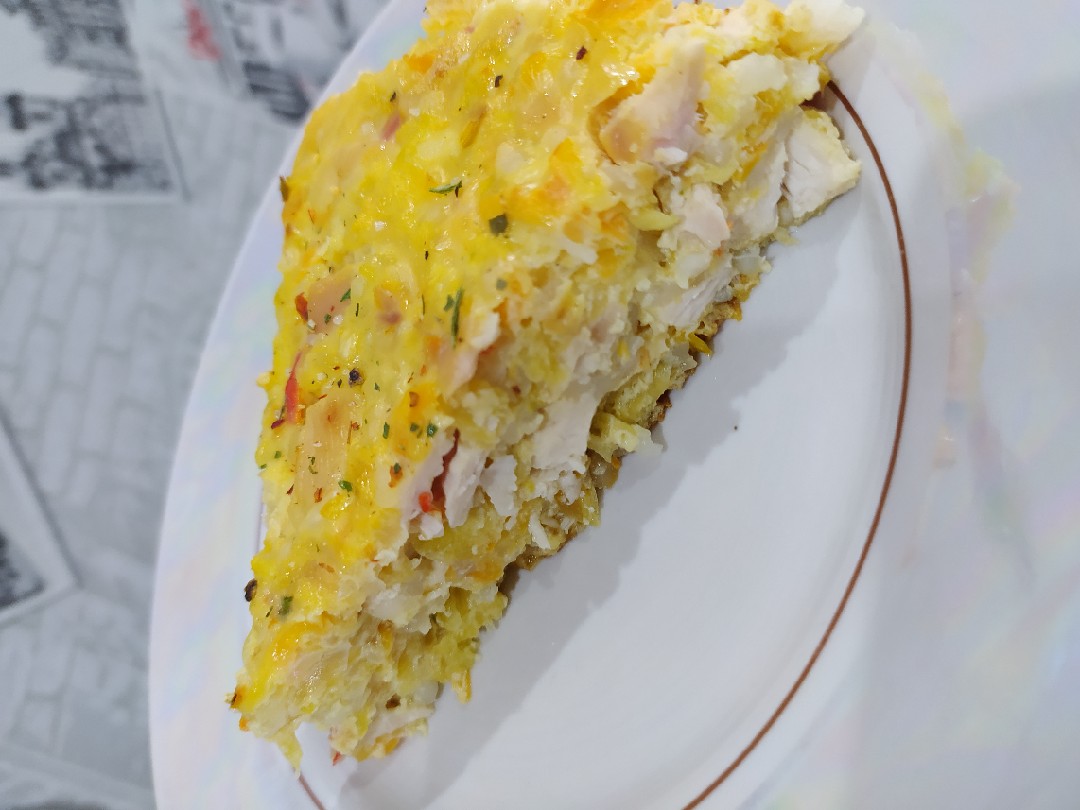 Запеканка кабачковая с рисом и куриной грудкой