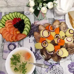 Вкусный суп с домашней лапшой