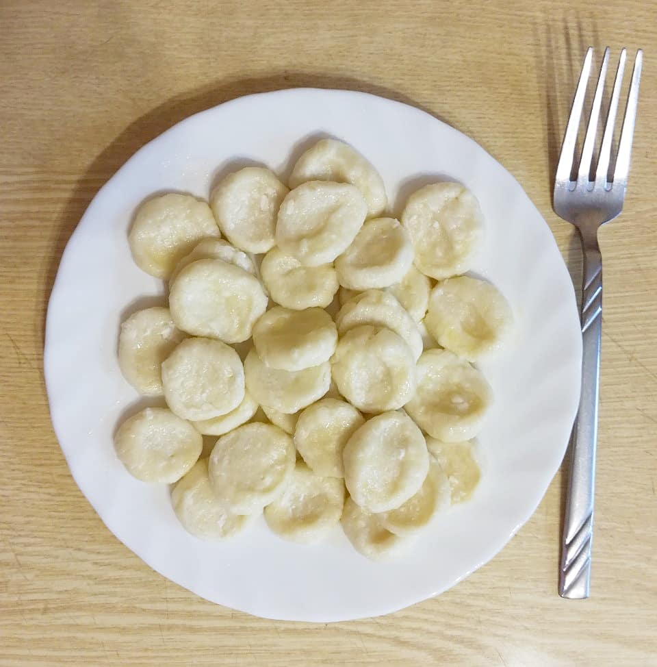 Ленивые вареники с макаронами и творогом