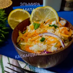Салат из дайкона с морковью и яблоком