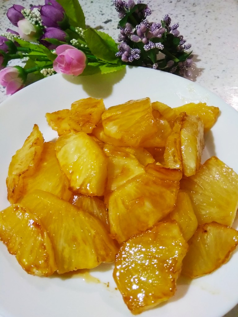 Жареный консервированный ананас с нежными сливками – пошаговый рецепт приготовления с фото