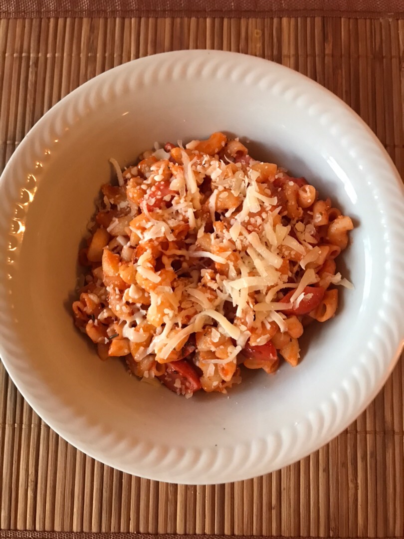 Быстрый ужин с макаронами