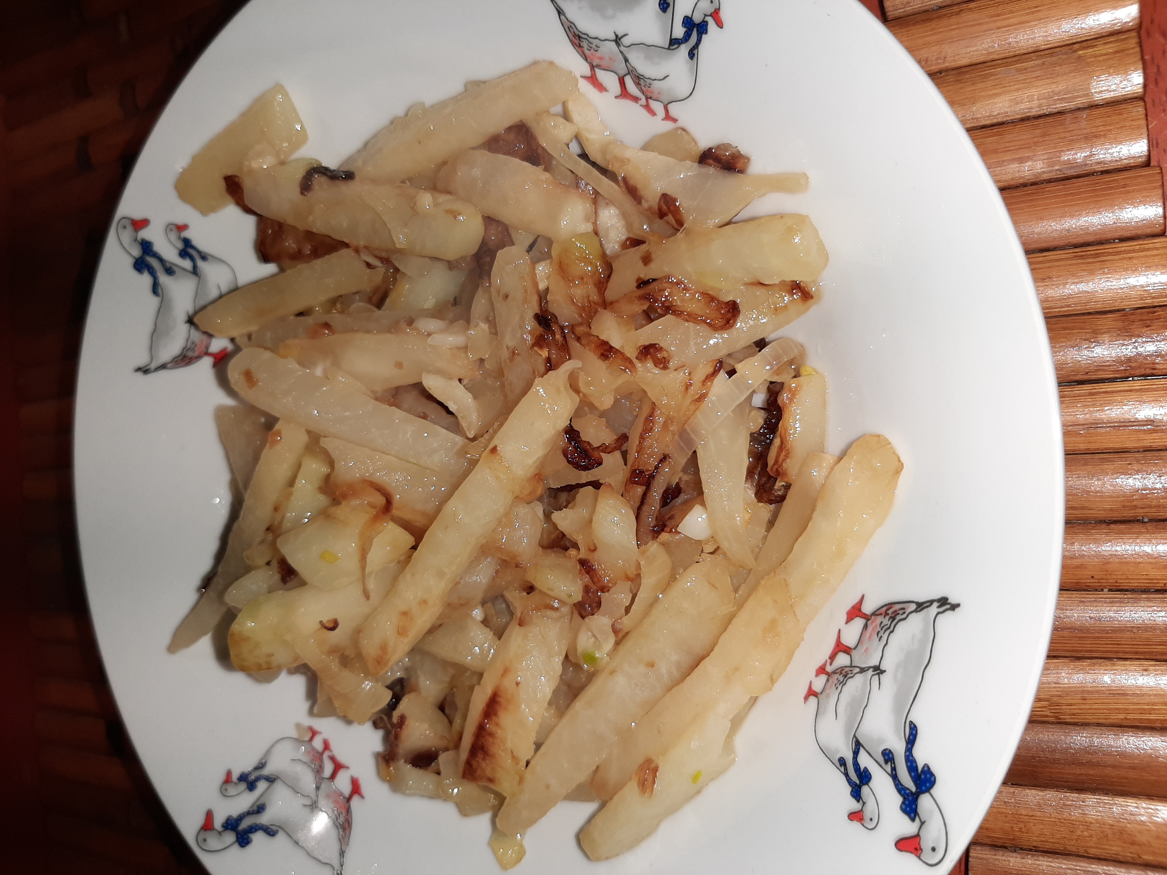 Жареная кольраби