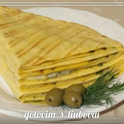 Тортилья с сыром и зеленью