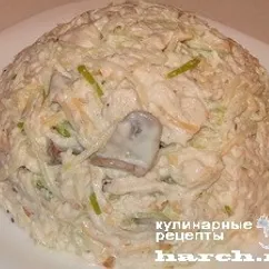 Салат из куриного филе и зеленой редьки "жакки"