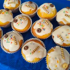 Пасхальные творожные кексы на минеральной газированной воде 