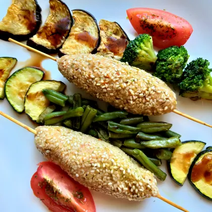 ПП люля-кебаб запечённый в духовке с овощами