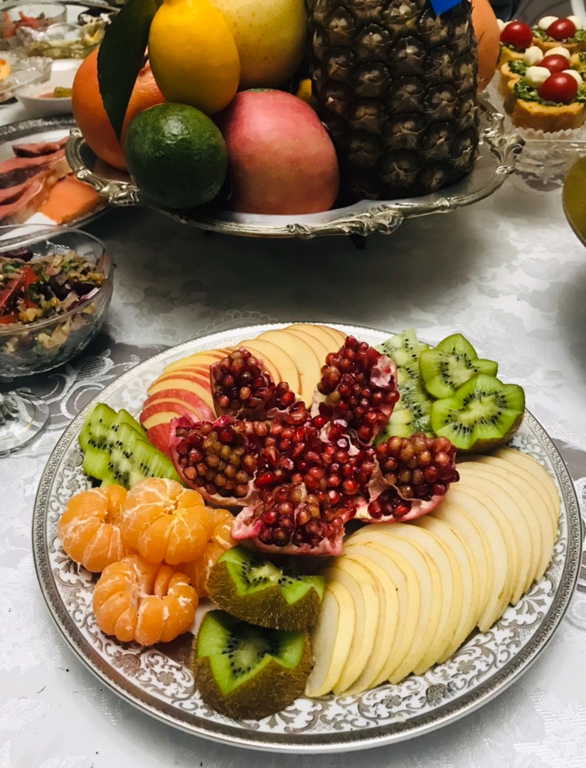 фрукты на новогодний стол оформление | Дзен