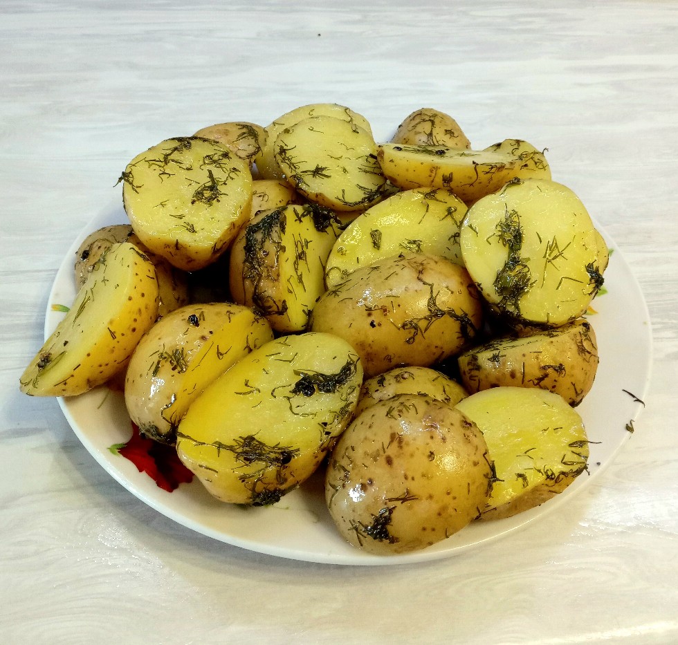 Картофель с грибами в СВЧ