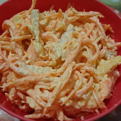 Салат морковка с сыром и чесноком