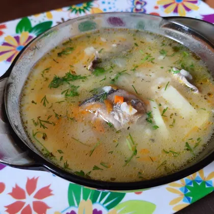 Суп рыбный из консервированной сайры с рисом