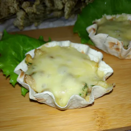Грибной жюльен в лаваше