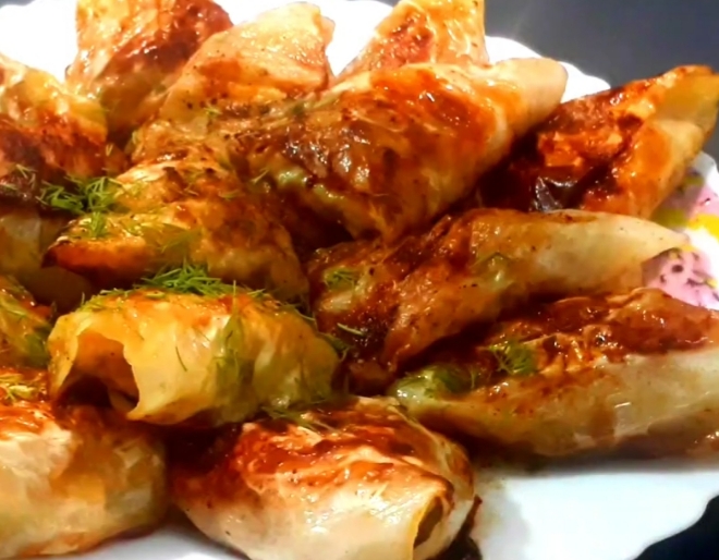 Языки из капусты с мясом