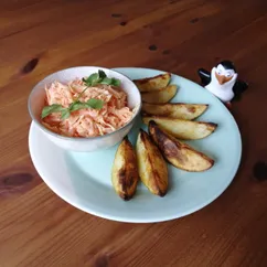 Салат из моркови с чесноком🥗 и Картошка по-деревенски🍟 в духовке