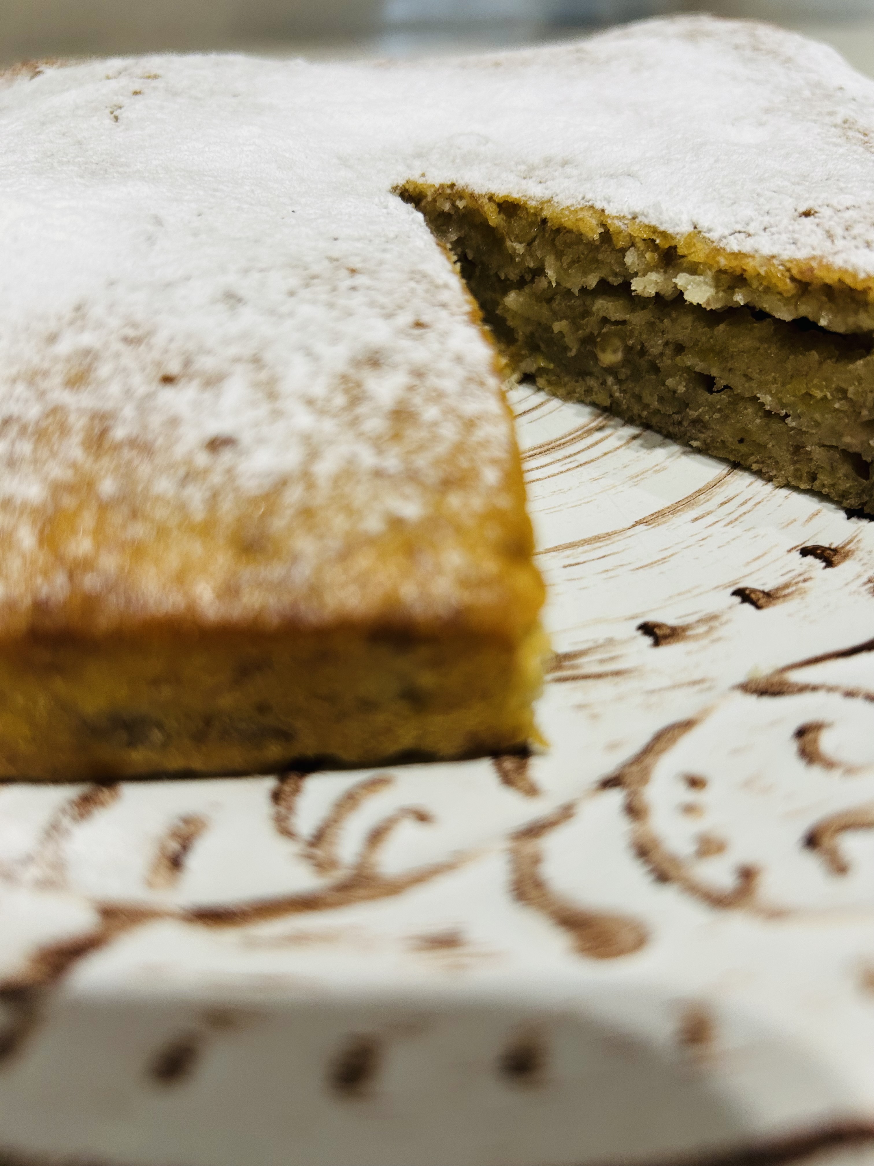 Пирог с бананом и грецкими орехами 