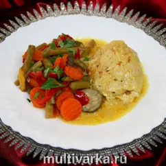 Курица в соусе с паровыми овощами (2 в 1)