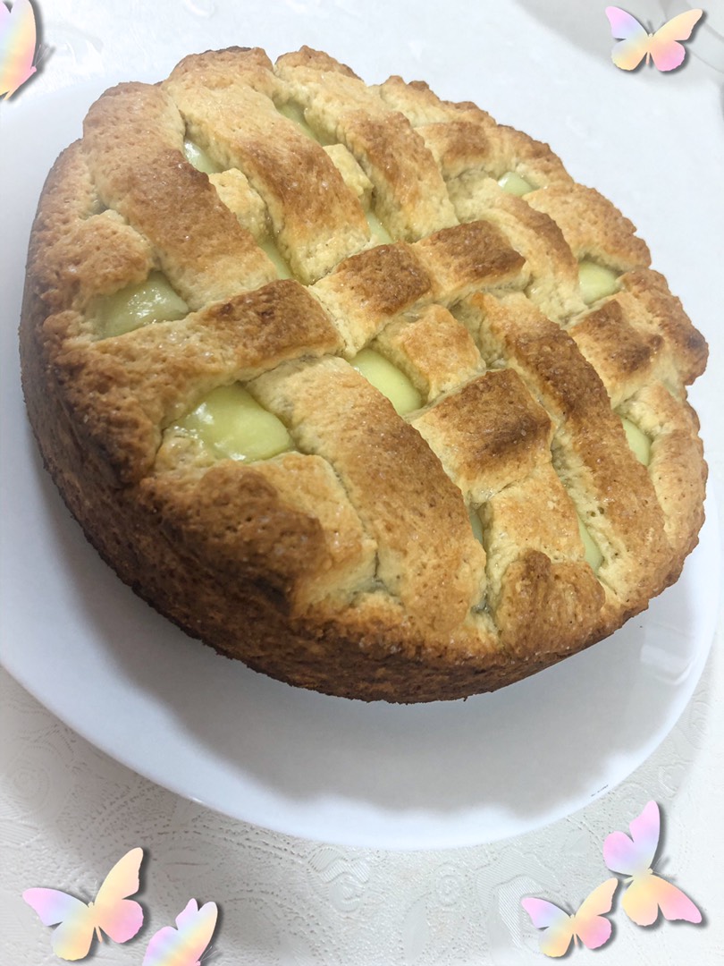 Ингредиенты для «Яблочный пирог с заварным кремом»: