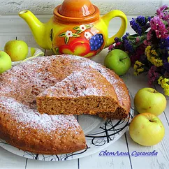 Постная коврижка "Супер" с яблоками