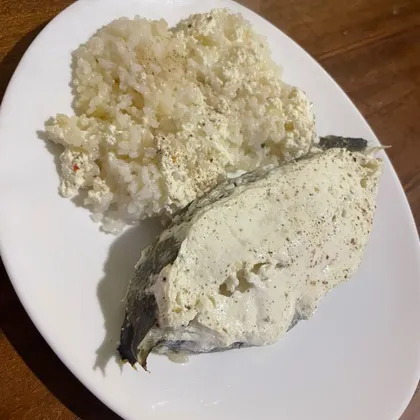 Зубатка с рисом в духовке