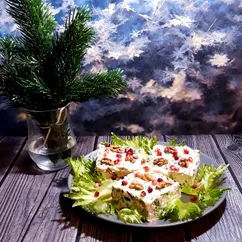 Салат с курицей "Новогодний" 🎉🎄🍐🎄🧀🎄🥗🎄🍾🎄🥂🎄🎊