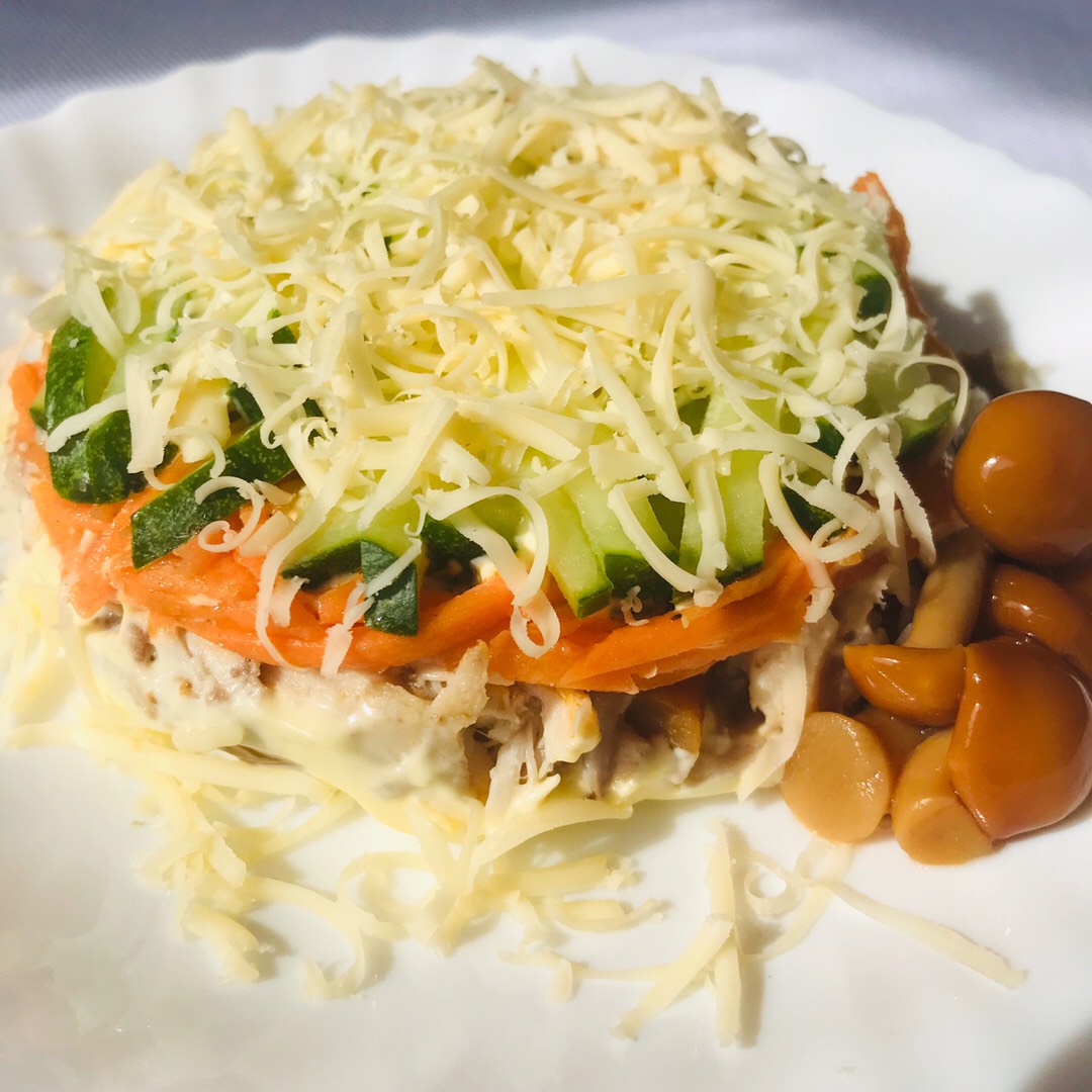 Морковь по- корейски с грибами рецепт с фото пошагово