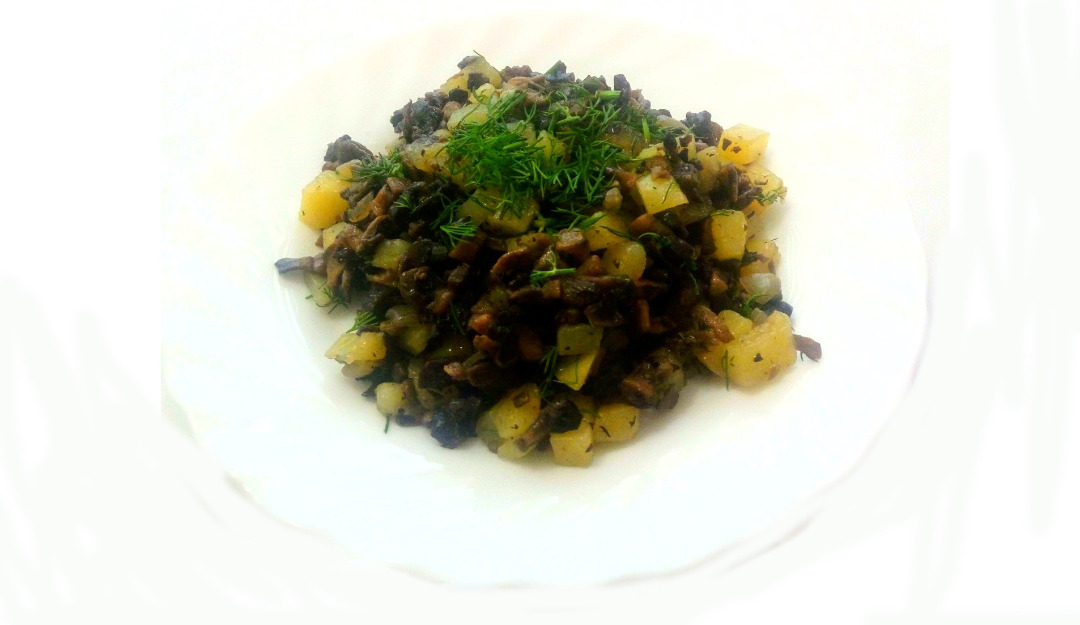 Грибы с картошкой #школа