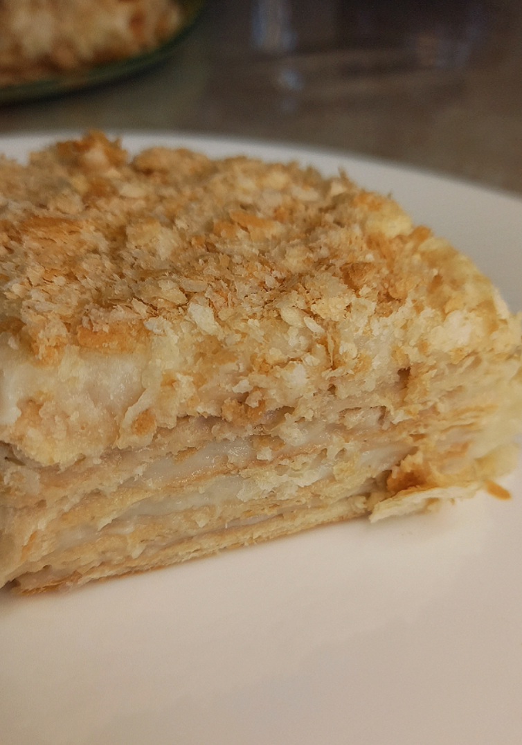 Торт Наполеон без яиц — рецепт слоеных коржей и заварного крема