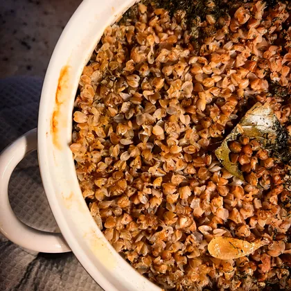 Гречка с индейкой в духовке