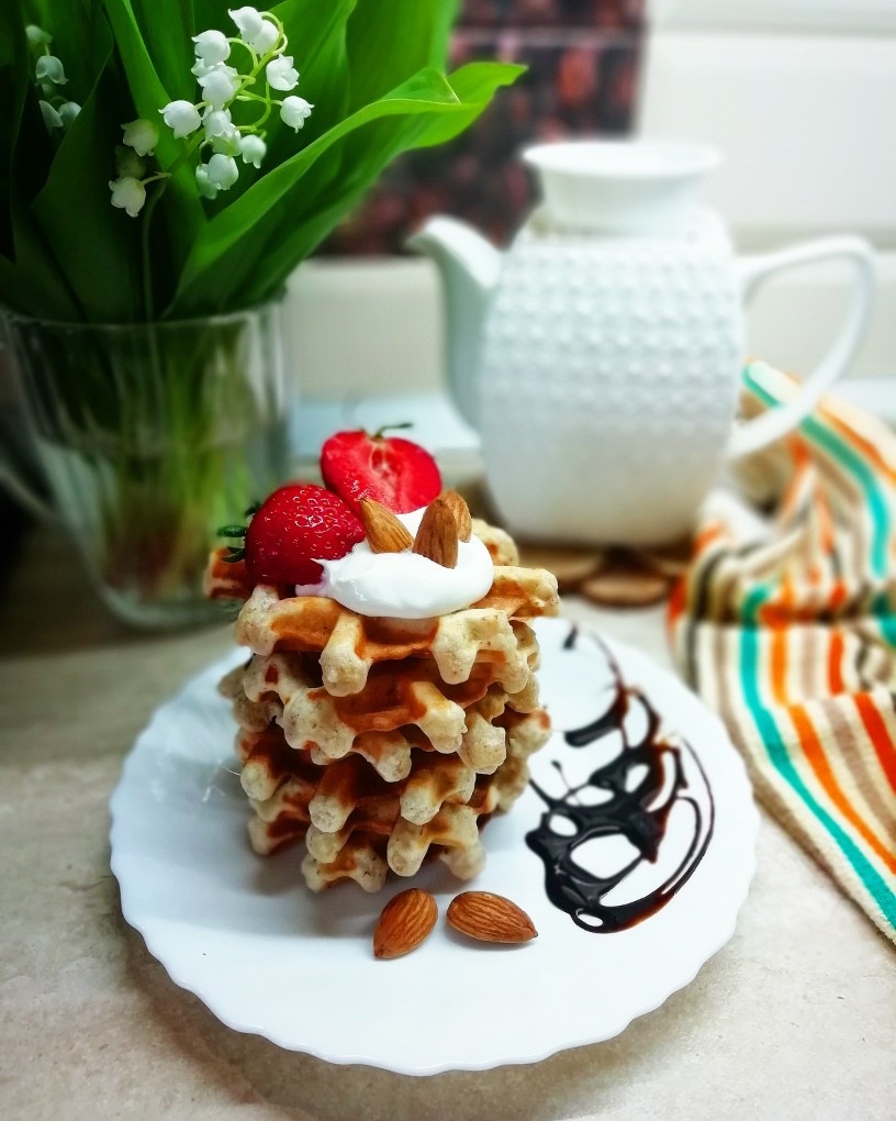 Миндальные венские вафли🥞🌰🍓 рецепт с фото пошаговый от Аля Слизовская  🏃‍♂️ - Овкусе.ру